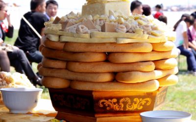 Collecte voor brood in Mongolië